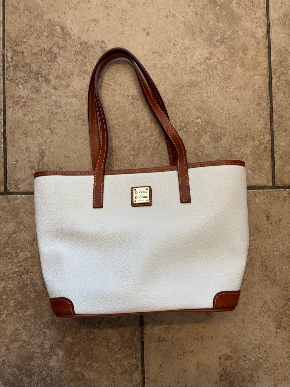 Dooney & Burke white tote bag
